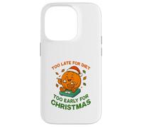 Too Late for Diet, divertente disegno natalizio a forma di torta di zucca Custodia per iPhone 14 Pro