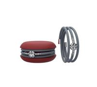 Macaron TOOLATE Bracciale Charm Macaron Donna in Caucciù con Simbolo, Charm Cuore Stella Quadrifoglio, Confezione Pasticcino - Made in Italy