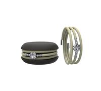 Macaron TOOLATE Bracciale Charm Macaron Donna in Caucciù con Simbolo, Charm Cuore Stella Quadrifoglio, Confezione Pasticcino - Made in Italy