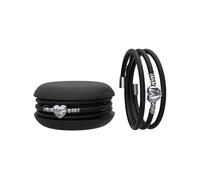 Macaron TOOLATE Bracciale Charm Macaron Donna in Caucciù con Simbolo, Charm Cuore Stella Quadrifoglio, Confezione Pasticcino - Made in Italy