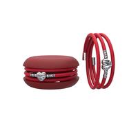 Too Late Macaron Bracciale Charm Macaron Donna in Caucciù con Simbolo, Charm Cuore Stella Quadrifoglio, Confezione Pasticcino - Made in Italy