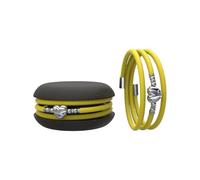 Macaron TOOLATE Bracciale Charm Macaron Donna in Caucciù con Simbolo, Charm Cuore Stella Quadrifoglio, Confezione Pasticcino - Made in Italy