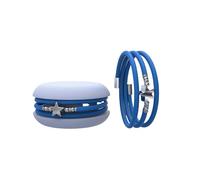 Macaron TOOLATE Bracciale Charm Macaron Donna in Caucciù con Simbolo, Charm Cuore Stella Quadrifoglio, Confezione Pasticcino - Made in Italy