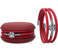 Macaron TOOLATE Bracciale Charm Macaron Donna in Caucciù con Simbolo, Charm Cuore Stella Quadrifoglio, Confezione Pasticcino - Made in Italy