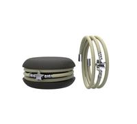 Macaron TOOLATE Bracciale Charm Macaron Donna in Caucciù con Simbolo, Charm Cuore Stella Quadrifoglio, Confezione Pasticcino - Made in Italy