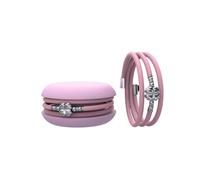 TooLate Bracciale charm Macaron Donna in caucciù con Cuore, Stella, Quadrifoglio - Made in Italy