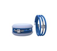 Macaron TOOLATE Bracciale Charm Macaron Donna in Caucciù con Simbolo, Charm Cuore Stella Quadrifoglio, Confezione Pasticcino - Made in Italy