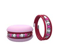 Too Late Macaron Bracciale Donna, Bracciale Charm Macaron in Caucciù con Perle Colorate e Strass, Made in Italy