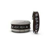 Too Late Macaron Bracciale Donna, Bracciale Charm Macaron in Caucciù con Perle Colorate e Strass, Made in Italy