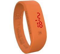 Too Late LED ORIGINAL Orologio Digitale Unisex Quadrante Led, Accensione Touch, Cinturino in Silicone Ultra Leggero, Vasetto Confezione Regalo, Funzione Data e Ora (M, Arancione)