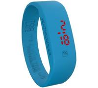 Too Late LED ORIGINAL Orologio Digitale Unisex Quadrante Led, Accensione Touch, Cinturino in Silicone Ultra Leggero, Vasetto Confezione Regalo, Funzione Data e Ora (L, Azzurro Fluo)