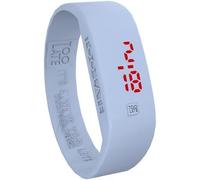 Too Late LED ORIGINAL Orologio Digitale Unisex Quadrante Led, Accensione Touch, Cinturino in Silicone Ultra Leggero, Vasetto in vetro, Confezione Regalo, Funzione Data e Ora (taglia L, Azzurro)