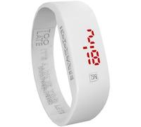 Too Late LED ORIGINAL Orologio Digitale Unisex Quadrante Led, Accensione Touch, Cinturino in Silicone Ultra Leggero, Vasetto Confezione Regalo, Funzione Data e Ora (L, Bianco)