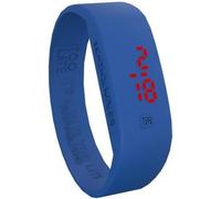 Too Late LED ORIGINAL Orologio Digitale Unisex Quadrante Led, Accensione Touch, Cinturino in Silicone Ultra Leggero, Vasetto Confezione Regalo, Funzione Data e Ora (M, Blu Elettrico)