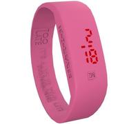 Too Late LED ORIGINAL Orologio Digitale Unisex Quadrante Led, Accensione Touch, Cinturino in Silicone Ultra Leggero, Vasetto Confezione Regalo, Funzione Data e Ora (L, Fucsia)