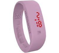 Too Late LED ORIGINAL Orologio Digitale Unisex Quadrante Led, Accensione Touch, Cinturino in Silicone Ultra Leggero, Vasetto Confezione Regalo, Funzione Data e Ora (L, Rosa)