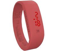 Too Late LED ORIGINAL Orologio Digitale Unisex Quadrante Led, Accensione Touch, Cinturino in Silicone Ultra Leggero, Vasetto Confezione Regalo, Funzione Data e Ora (M, Rosso)