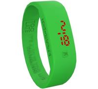Too Late LED ORIGINAL Orologio Digitale Unisex Quadrante Led, Accensione Touch, Cinturino in Silicone Ultra Leggero, Vasetto Confezione Regalo, Funzione Data e Ora (S, Verde Fluo)
