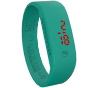 Too Late LED ORIGINAL Orologio Digitale Unisex Quadrante Led, Accensione Touch, Cinturino in Silicone Ultra Leggero, Vasetto Confezione Regalo, Funzione Data e Ora (M, Verde Smeraldo)