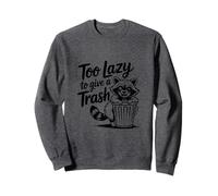 Too Lazy to Give a Trash Funny Panda Raccoon Meme Felpa