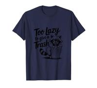 Too Lazy to Give a Trash Funny Panda Raccoon Meme Maglietta