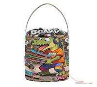 Too Many Boards Dino - Borsa tote per uncinetto e uncinetto, portatile, per lavori a maglia