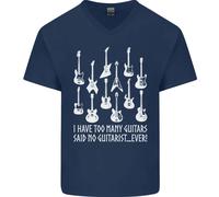 Too Molti Chitarre Said No Chitarrista Uomo Scollo A V Cotone T-Shirt