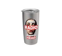 Too Much Radio Not Enough Head Meme Bicchiere termico in acciaio inox doppia parete