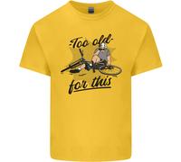 Too Old For This Divertente Ciclismo Bicicletta T-Shirt Ragazzi Ragazze