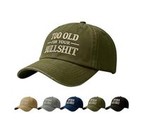 Too Old for Your Bullshit Cap, interessante regolabile retrò berretto da baseball, adatto per abbigliamento da strada all'aperto come cappello unisex, adatto per gli amanti dell'umorismo