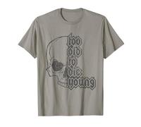 Too Old TO Die Young | Design Teschio in Stile 80 Heavy Metal Maglietta