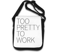 Too Pretty to Work - Borsa a tracolla, colore: Bianco