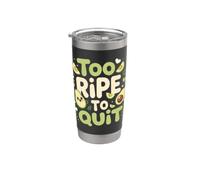 Too Ripe to Quit Cute Avocado Bicchiere termico in acciaio inox doppia parete