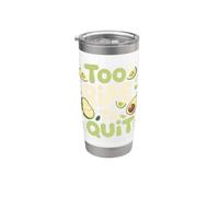 Too Ripe to Quit Cute Avocado Bicchiere termico in acciaio inox doppia parete