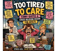 Too Tired to Care: Funny Quotes and Stress-Relieving Designs for Adults - 30 Sarcastic Coloring Pages to Color and Unwind