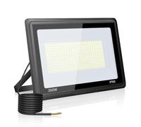toobettp 200W Faretto LED da Esterno, 20000LM 6000K Bianco Freddo Faretti | 288 Chip LED, Fascio 120°, IP66 Impermeabile, Dissipazione Calore, Faro LED Esterno per Parcheggi Giardino Garage Cortile