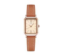 TOOCAT Orologio da polso da donna, mini, ultra sottile, elegante, semplice, quadrato, al quarzo, con cinturino in pelle, impermeabile fino a 30 m, analogico, per donne e studenti