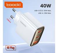 Toocki 40W GaN Caricatore USB C Ricarica rapida QC 4.0 USB C Tipo C Caricatore USB veloce per iPhone 15 14 13 12 Pro MacBook Samsung S23