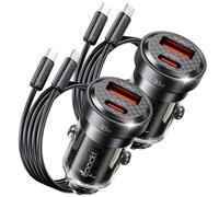 toocki Carica Batteria per Auto, 33W Total Presa Accendisigari USB C PD & QC 3.0 Fast Charging Caricabatterie, Caricatore Auto Compatibile con iPhone 16 15 14 13 12 Pro Max iPad Samsung S24 Tablet etc