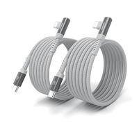 toocki Cavo USB C a USB C 90 Gradi 60W, [2 M+2 M] Cavo USB Type-C PD ricarica rapida Cavo Tipo C per iPhone 16 15 Pro max Samsung Galaxy S24 S23 S22 Note 20 iPad Pro Air mini MacBook Pixel, Bianco