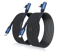 toocki Cavo USB C a USB C 90 Gradi 60W, [2 M+2 M] Cavo USB Type-C PD ricarica rapida Cavo Tipo C per iPhone 16 15 Pro max Samsung Galaxy S24 S23 S22 Note 20 iPad Pro Air mini MacBook Pixel, Blu