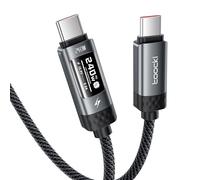 toocki Cavo USB C a USB C da 240 W, cavo di ricarica rapida USB C USB PD3.1 nylon USB tipo C cavo di ricarica con display a LED per iPhone 17 Pro Max, iPhone 16, Samsung S24 S23 S22 S21, MacBook Pro