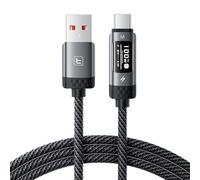toocki Cavo USB-C da 1 m, 6 A, in nylon intrecciato, cavo di ricarica rapida, display OLED, da USB-A a USB-C per iPhone 17 Pro Max, Samsung Galaxy S25/S24, Huawei P30, Google Pixel, Sony Xperia