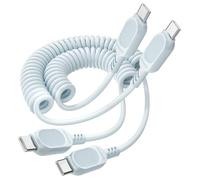 toocki Cavo USB Type-C Retrattile 100W [2 pezzi, 0.9-1,8 m] - Cavo di Ricarica Rapida USB-C per Android Auto, MacBook, iPhone 16 15 Serie, Galaxy S24/S22/S21, Xiaomi, Smartphone, Tablet e Laptop