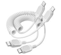 toocki Cavo USB Type-C Retrattile 100W [2 pezzi, 0.9-1,8 m] - Cavo di Ricarica Rapida USB-C per Android Auto, MacBook, iPhone 16 15 Serie, Galaxy S24/S22/S21, Xiaomi, Smartphone, Tablet e Laptop