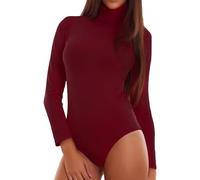 Toocool Body donna lupetto collo alto maniche lunghe dolcevita nuovo F3010 [S/M,BORDEAUX FELPATO]