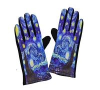 Toocool Guanti donna Van Gogh Klimt invernali eleganti guanti con quadri famosi pittori WS-C65 [Taglia unica, Notte Stellata]