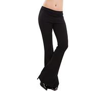 Toocool - Pantaloni Donna Campana Aderenti Zampa Elefante Elasticizzati Hot Nuovi AS-2462 [Taglia Unica,Nero]