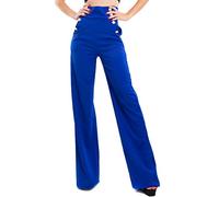 Toocool Pantaloni Donna Campana Vita Alta Zampa Elefante Elasticizzati Hot Nuovi AS-531 [XL,Blu Elettrico]