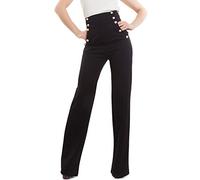 Toocool Pantaloni Donna Campana Vita Alta Zampa Elefante Elasticizzati Hot Nuovi AS-531 [XL,Nero]